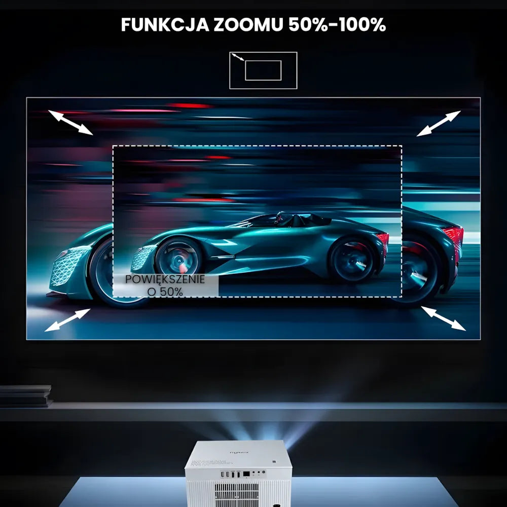 Projektor home cinema inteligentny – Full HD, 1200 ANSI lumenów, Android 13, autofocus 6D, Wi-Fi 6, Bluetooth