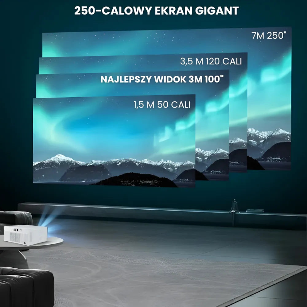 Projektor home cinema inteligentny – Full HD, 1200 ANSI lumenów, Android 13, autofocus 6D, Wi-Fi 6, Bluetooth