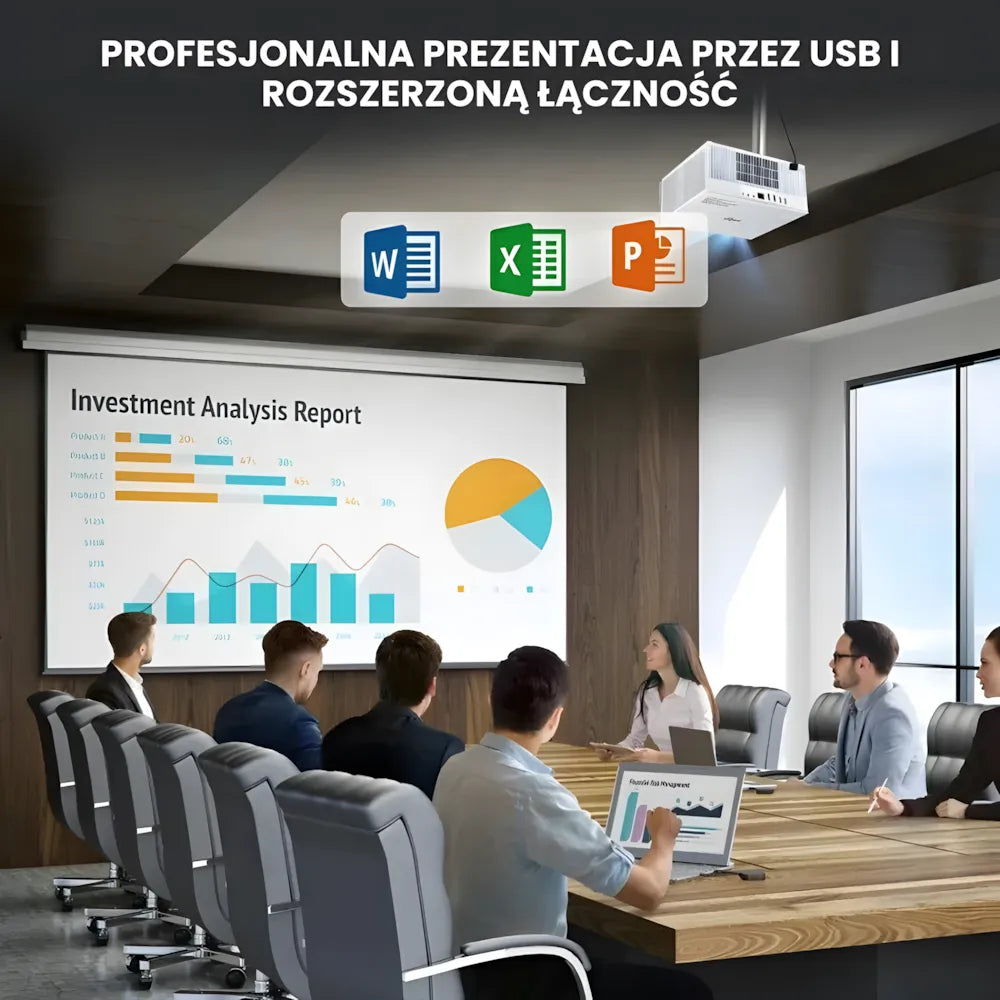 Projektor home cinema inteligentny – Full HD, 1200 ANSI lumenów, Android 13, autofocus 6D, Wi-Fi 6, Bluetooth