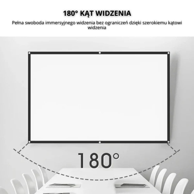 Przenośny Ekran Projekcyjny 180° z Żywymi Kolorami i Szybkim Montażem