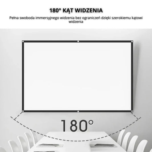 Przenośny Ekran Projekcyjny 180° z Żywymi Kolorami i Szybkim Montażem