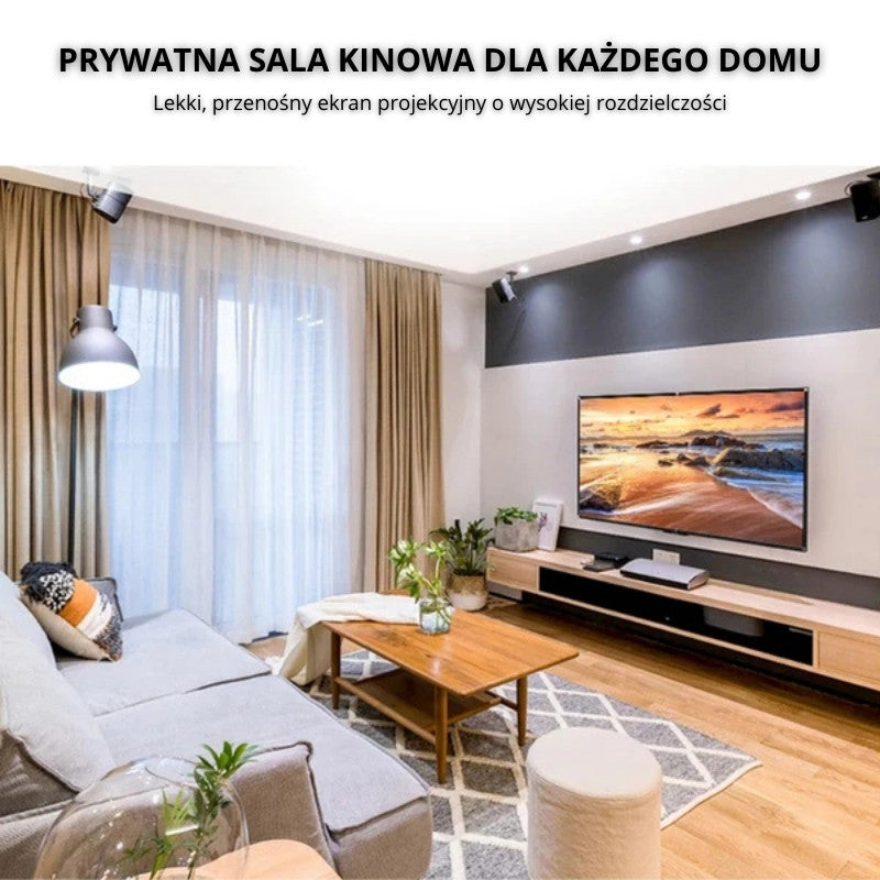 Przenośny Ekran Projekcyjny 180° z Żywymi Kolorami i Szybkim Montażem