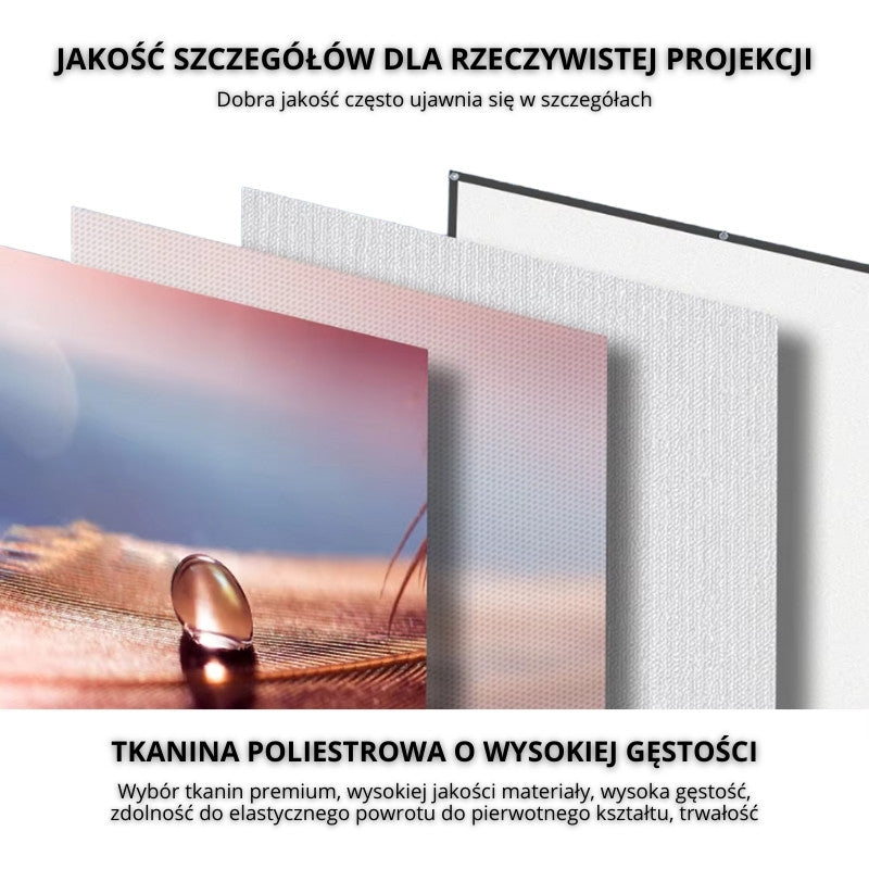 Przenośny Ekran Projekcyjny 180° z Żywymi Kolorami i Szybkim Montażem