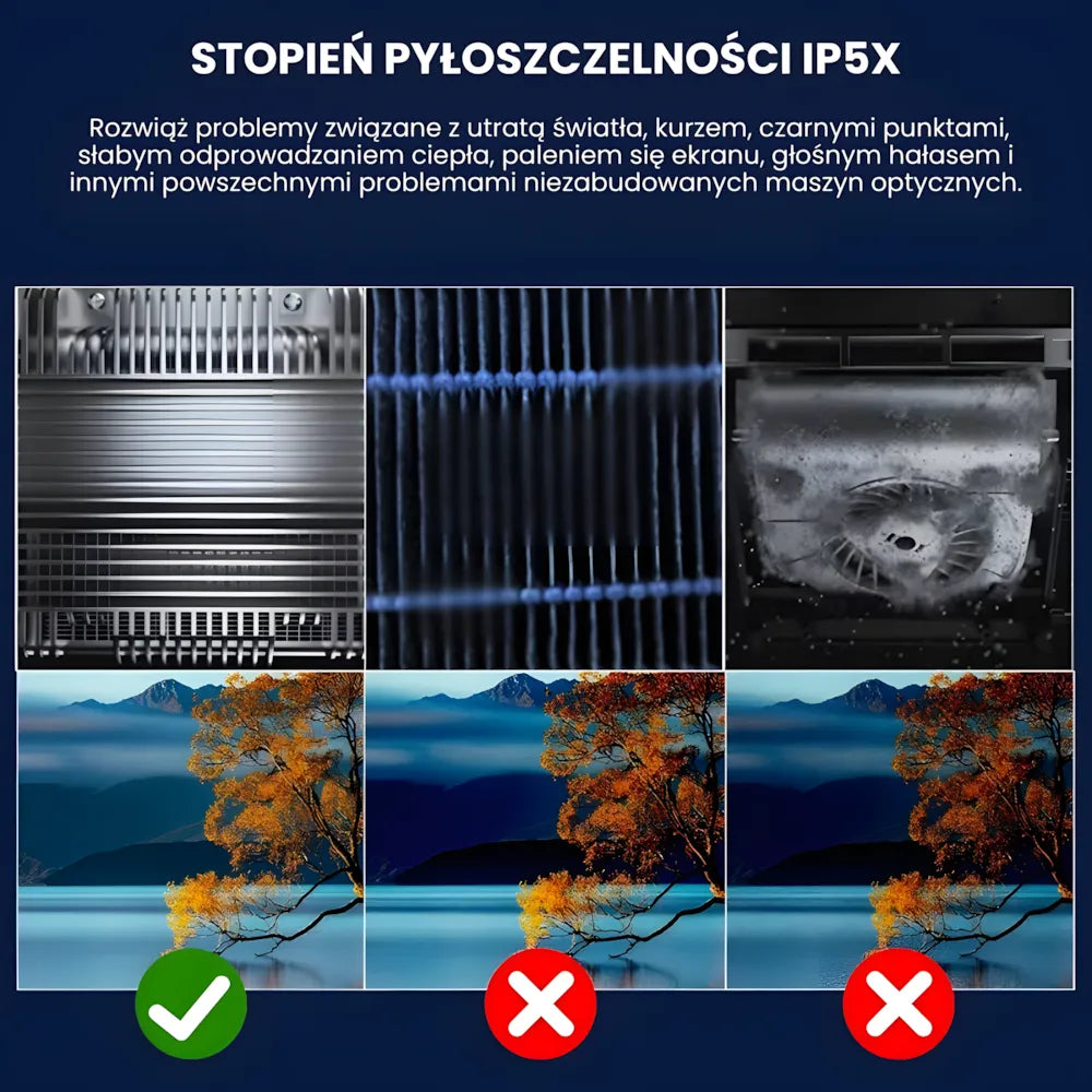 Projektor home cinema inteligentny – Full HD, 1200 ANSI lumenów, Android 13, autofocus 6D, Wi-Fi 6, Bluetooth