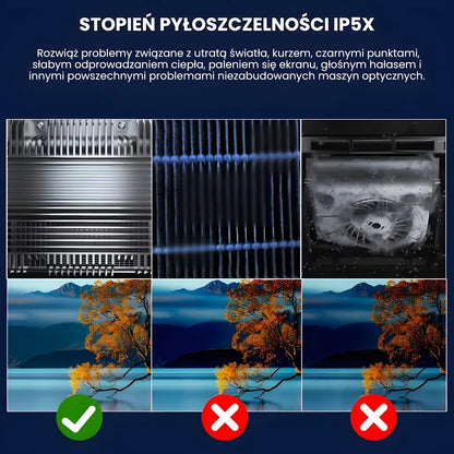 Projektor home cinema inteligentny – Full HD, 1200 ANSI lumenów, Android 13, autofocus 6D, Wi-Fi 6, Bluetooth