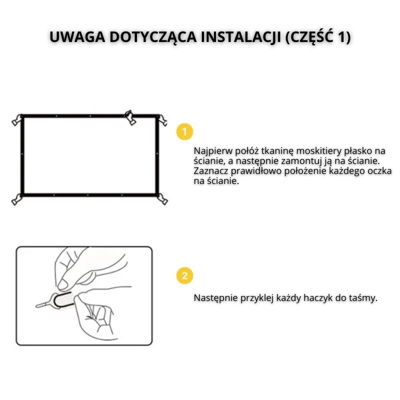 Przenośny Ekran Projekcyjny 180° z Żywymi Kolorami i Szybkim Montażem