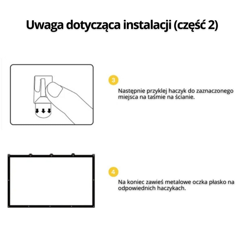 Przenośny Ekran Projekcyjny 180° z Żywymi Kolorami i Szybkim Montażem