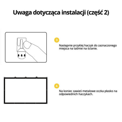 Przenośny Ekran Projekcyjny 180° z Żywymi Kolorami i Szybkim Montażem