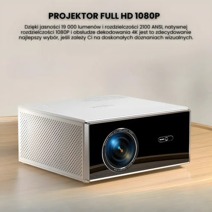 Projektor home cinema inteligentny – Full HD, 1200 ANSI lumenów, Android 13, autofocus 6D, Wi-Fi 6, Bluetooth